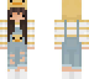 kawaii brunette duck girl