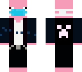 leathered pig with mask