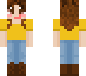 my skin, yellow shirt