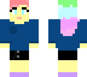 rainbow hair girl casual
