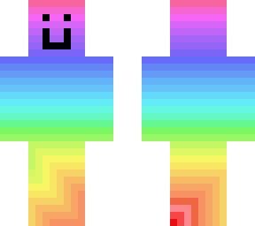rainbow with black face smile