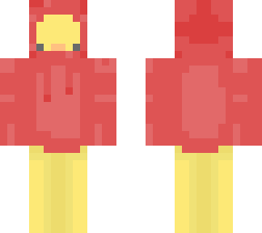 red  hoodie duck skin