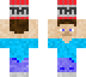 steve holding tnt block