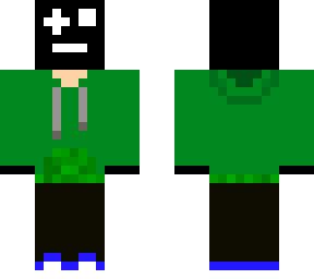 weird mask green hoodie