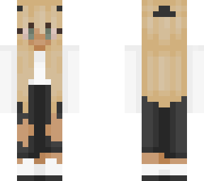 blond girl with black jeans