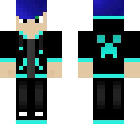 cool blue haired boy