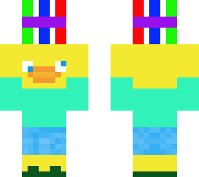 duck holding a beach ball