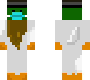 duck with fedora and mask