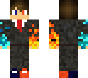 fire and ice boy with suit