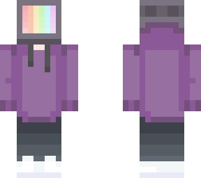 glich television w/ purple hoodie