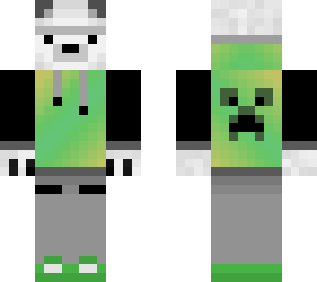 green creeper hoodie polar bear