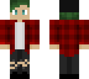 green hair plaid punk (male)