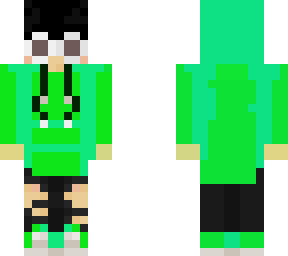 green hoodie