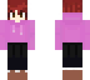 pink hoodie short hair girl