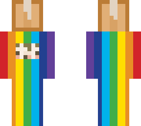rainbow boy holding a box (to my friend)