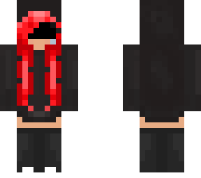 red hair with hoodie