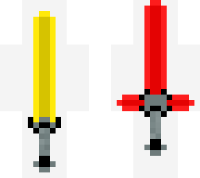yellow and red light saber