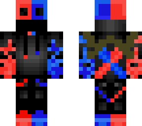 blue and red gamer slime