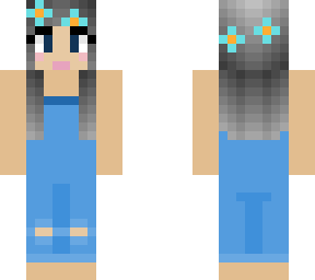 blue girl (overalls and flower crown)
