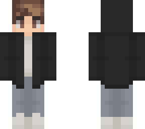 brown hair black hoodie (originally white hoodie)