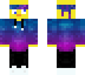 derpy duck in galaxy sweatshirt