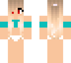 evil pretty girl in bathing suit