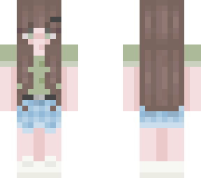 fixed trendy green shirt girl (looks better with outer layer)