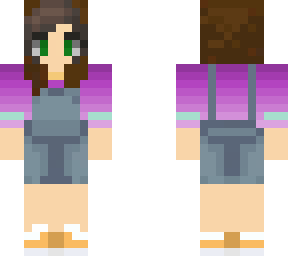 girl for school project purple fade