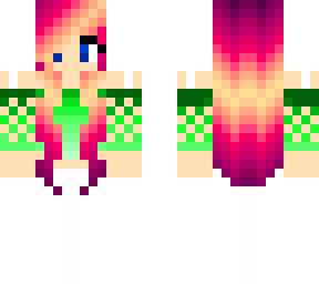 green cute girl