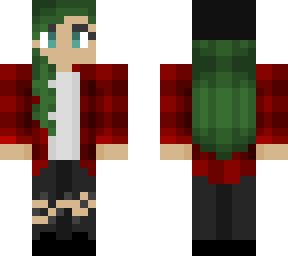 green hair plaid punk (female)