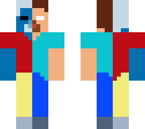 half inverted half uninverted herobrine