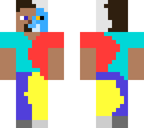 half inverted steve | Minecraft Skin