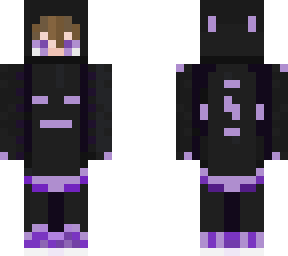 hooded purple black