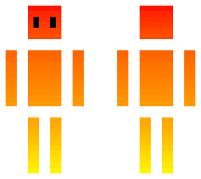 outlined red-yellow fade
