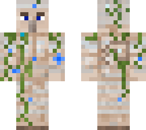 overgrown blue golem man