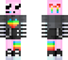 pink slime rainbow clothes