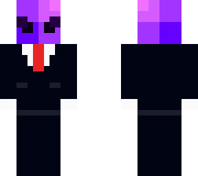 purple alien in suit