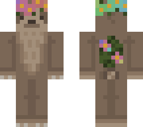 sloth with rainbow flower crown