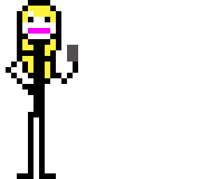 stickgirl vanitosa con il telefono in mano