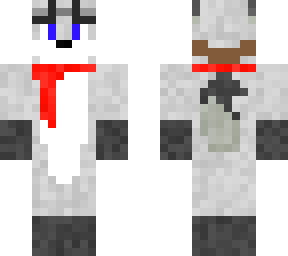 white fox with scarf v2