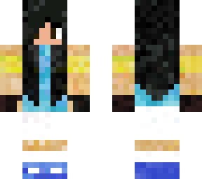 a cute girl who loves blue and white.