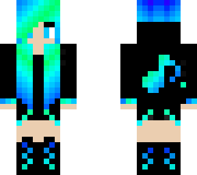 blue haired girl