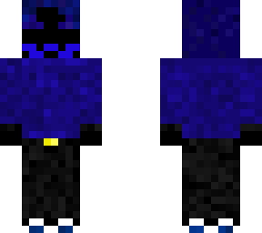 blue hooded blank face
