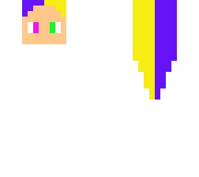 half-yellow half-purple hair base unshaded o=o
