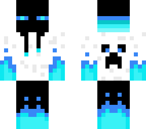 Ice Enderman w/ Hoodie & Headphones | Minecraft Skin