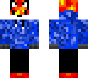 lava fox with blue camo hoodie new