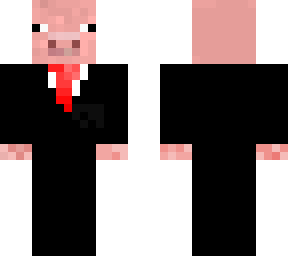 new pig w/ tuxedo! less cartoony