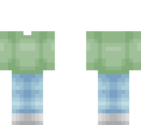 ob - pastel green sweater - pastel blue pants