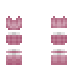 ob - tank top & skirt - pink w/ white stripes