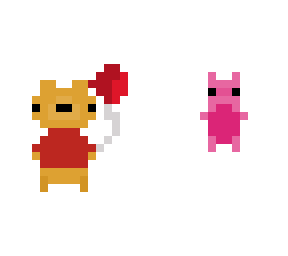 winnie and piglet - winnie the pooh ( honestly, i love doing cartoon characters)